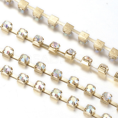 Iron Rhinestone Strass Chains CHC-T002-SS10-02C-1-1