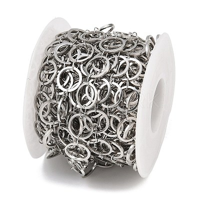 304 Stainless Steel Ring Link Chains CHS-G044-05P-1