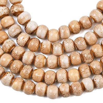 Handmade Fancy Antique Glazed Porcelain Ceramic Round Beads Strands PORC-L019-6mm-06-1
