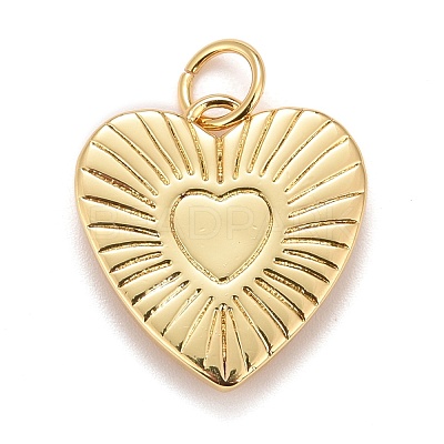 Rack Plating Real 18K Gold Plated Brass Pendants KK-E260-01G-T-1