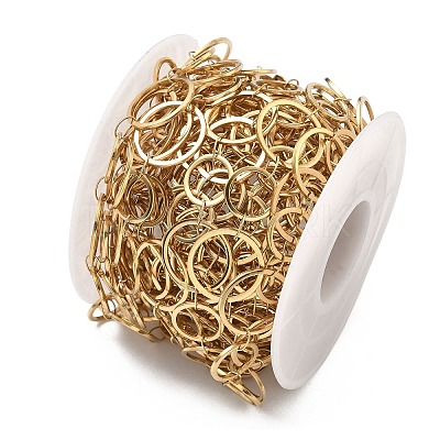 304 Stainless Steel Ring Link Chains CHS-G044-05G-02-1