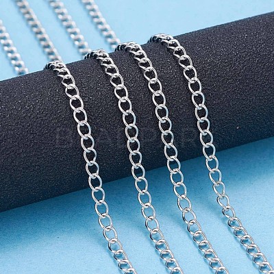 Tarnish Resistant 304 Stainless Steel Curb Chains CHS-F006-04A-P-1