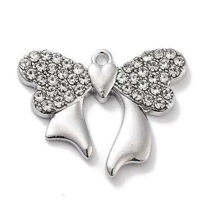Rack Plating Alloy Rhinestone Pendants PALLOY-F311-04P-1
