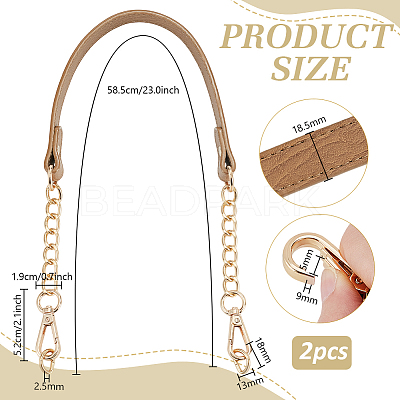 PU Leather & Metal Bag Handles PURS-WH0816-001A-1
