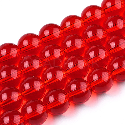 Transparent Glass Beads Strands GLAA-T032-T10mm-09-1