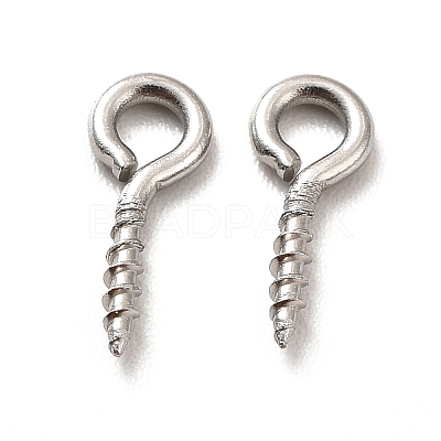 Non-Tarnish 304 Stainless Steel Screw Eye Pin Peg Bails X-STAS-E044-07P-02-1