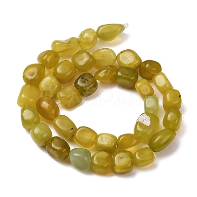 Natural Korea Olive Jade Nuggets Beads Strands G-T150-A02-04-1