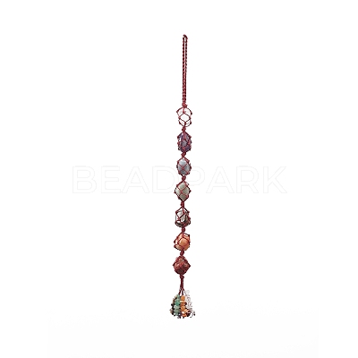 7 Chakra Gemstone Hanging Decorations HJEW-JM00805-02-1