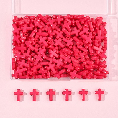 200Pcs Opaque Acrylic Beads SACR-FS0001-39E-1