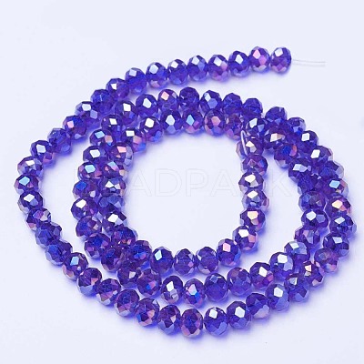 Electroplate Glass Beads Strands EGLA-A034-T10mm-B15-1