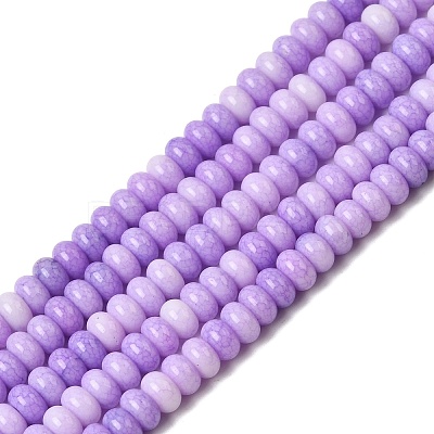 Cracked Opaque Glass Beads Strand GLAA-D306-A08-1