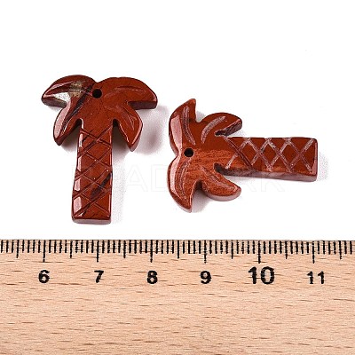 Natural Red Jasper Coconut Tree Pendants G-N342-02E-1