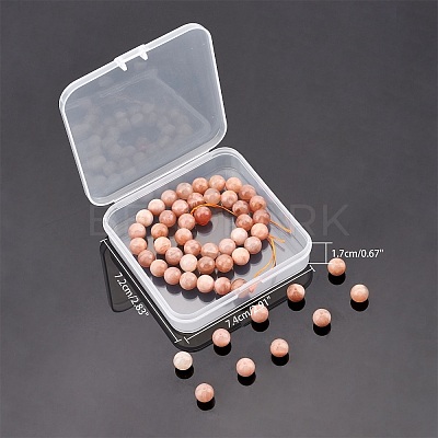 Round Natural Sunstone Beads Strands G-AR0001-69-1