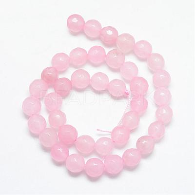 Natural White Jade Bead Strands G-R346-10mm-18-1
