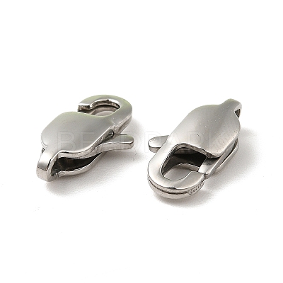 Tarnish Resistant 304 Stainless Steel Lobster Claw Clasps STAS-K13-1
