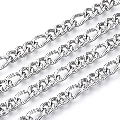 Tarnish Resistant 304 Stainless Steel Curb Chains CHS-N001-05P-1