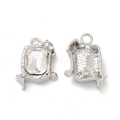 Glass Rectangle with Star Pendants PALLOY-E024-32P-01-1