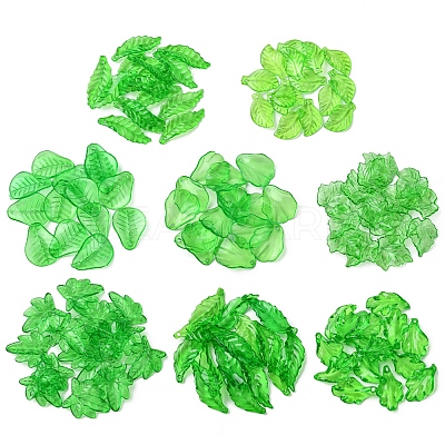 120Pcs 8 Styles Transparent Acrylic Pendants OACR-FS0001-71-1