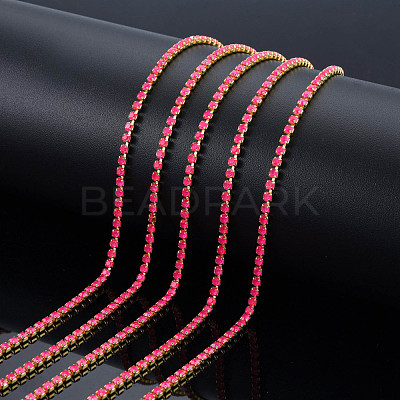 Brass Rhinestone Strass Chains CHC-N017-003B-B05-1