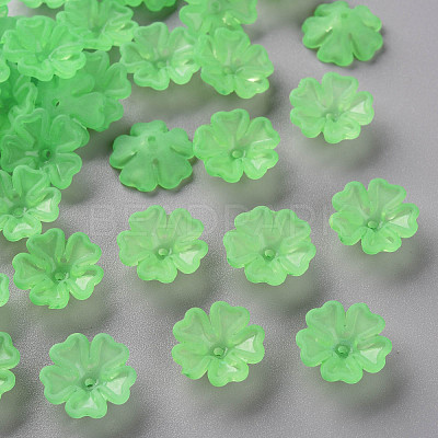 Transparent Frosted Acrylic Bead Caps MACR-S371-04A-733-1