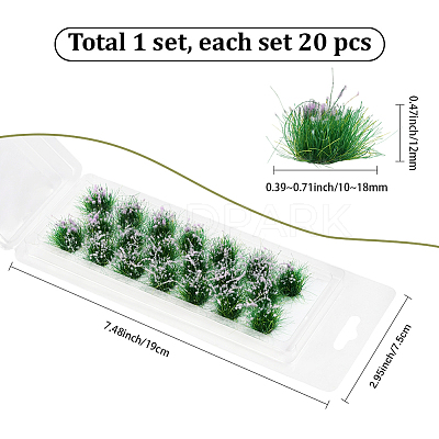 Resin Mini Grass Tufts AJEW-WH20120-10A-02-1