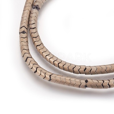 Electroplated Non-magnetic Synthetic Hematite Beads Strands G-P423-01-1