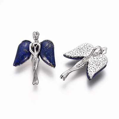 Natural Lapis Lazuli Pendants G-L520-C01-1