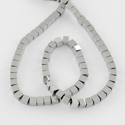 Non-magnetic Synthetic Hematite Beads Strands G-Q876-6mm-7-1