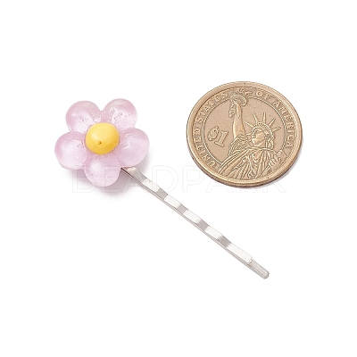 Resin Flower Hair Bobby Pins PHAR-JH00133-1