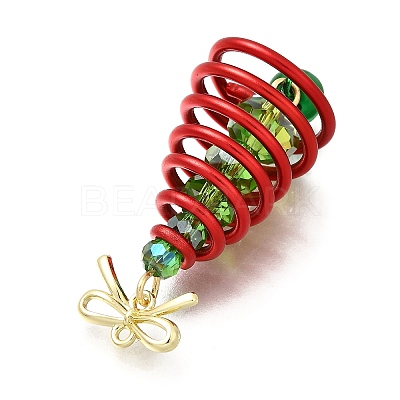 Christmas Electroplate Glass Pendants PALLOY-JF04364-03-1