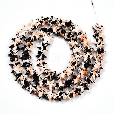 Spray Painted Synthetic Turquoise Beads Strands UNKW-T001-11K-06-1