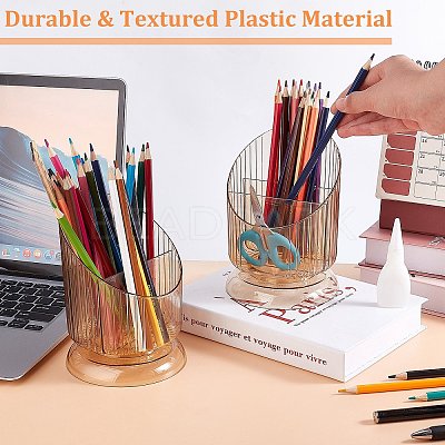 Transparent Plastic Makeup Brush Storage Organizer AJEW-WH0332-33B-1