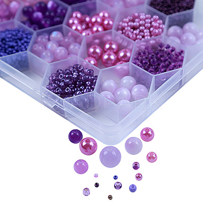 DIY 24 Style Acrylic & Resin Beads Jewelry Making Finding Kit DIY-NB0012-01E-1