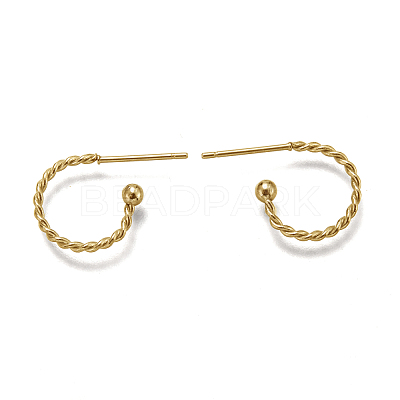 304 Stainless Steel Stud Earring Findings STAS-L252-001G-1