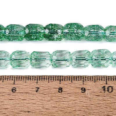 Transparent Crackle Glass Beads Strands GLAA-Q108-04A-04-1