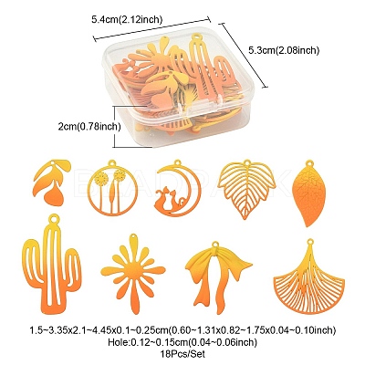 1 Set Spray Painted Alloy Charms FIND-YW0003-11A-1