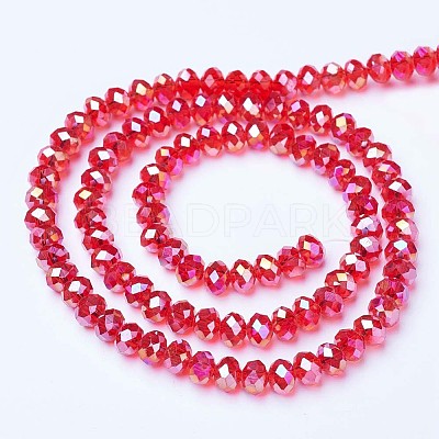 Electroplate Glass Beads Strands EGLA-A034-T1mm-B06-1
