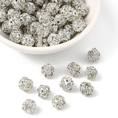 Brass Rhinestone Beads LS-RB-A019-8mm-01S-1