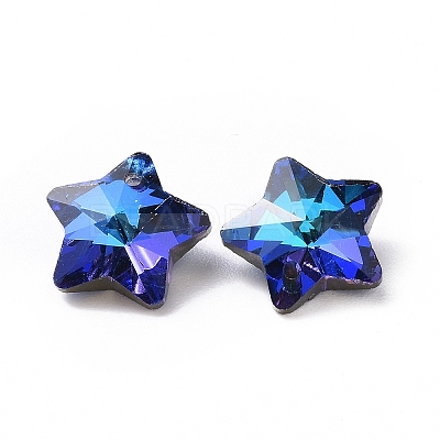 Electroplate Glass Charms GLAA-H104-A02-1