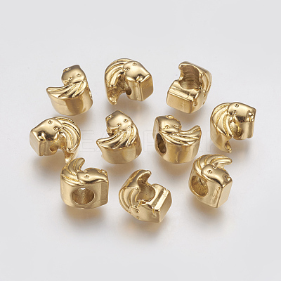 Ion Plating(IP) 304 Stainless Steel European Beads Rhinestone Settings STAS-J022-007G-1