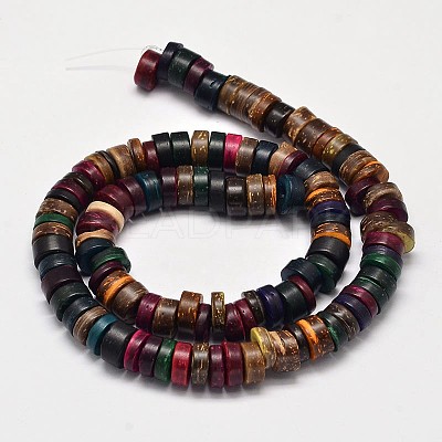 Natural Coconut Disc Bead Strands COCB-O002-02-1
