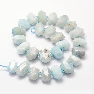 Natural Aquamarine Bead Strands G-H038-14-1