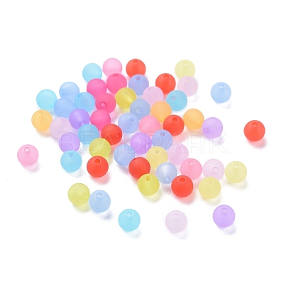 Transparent Acrylic Ball Beads FACR-R021-6mm-M-1