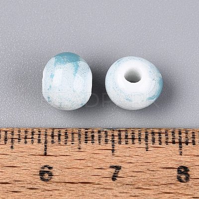Handmade Crackle Porcelain Beads PORC-Q008-06B-07-1