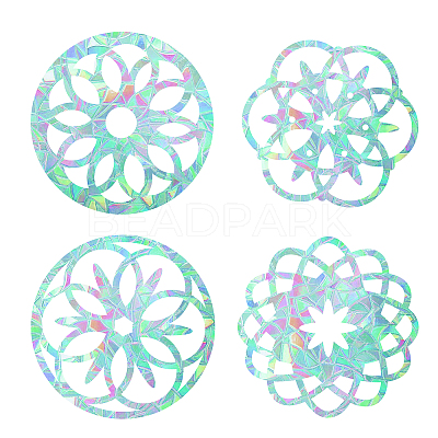 Waterproof PVC Colored Laser Stained Window Film Adhesive Stickers DIY-WH0256-053-1