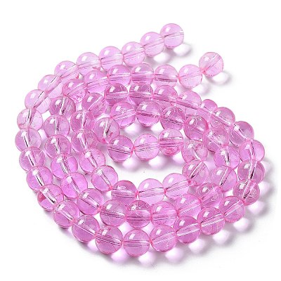 Drawbench Transparent Glass Beads Strands GLAD-Q012-10mm-03-1