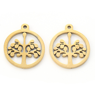 PVD Vacuum Plating 304 Stainless Steel Pendants STAS-N092-05G-1
