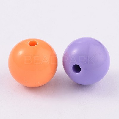 Opaque Chunky Bubblegum Acrylic Beads SACR-2425Y-M-1