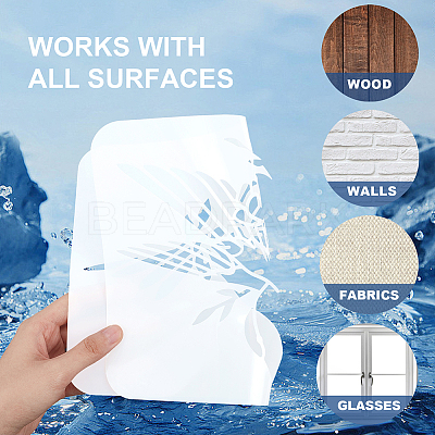 1 Set PET Hollow Out Drawing Painting Stencils DIY-MA0003-27-1