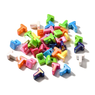 UV Plating Opaque Acrylic European Beads SACR-Z007-01T-1